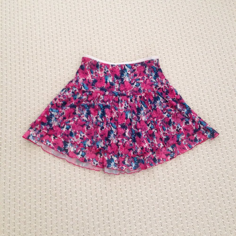 Authentic Diane von Furstenberg silk tiered flare skirts